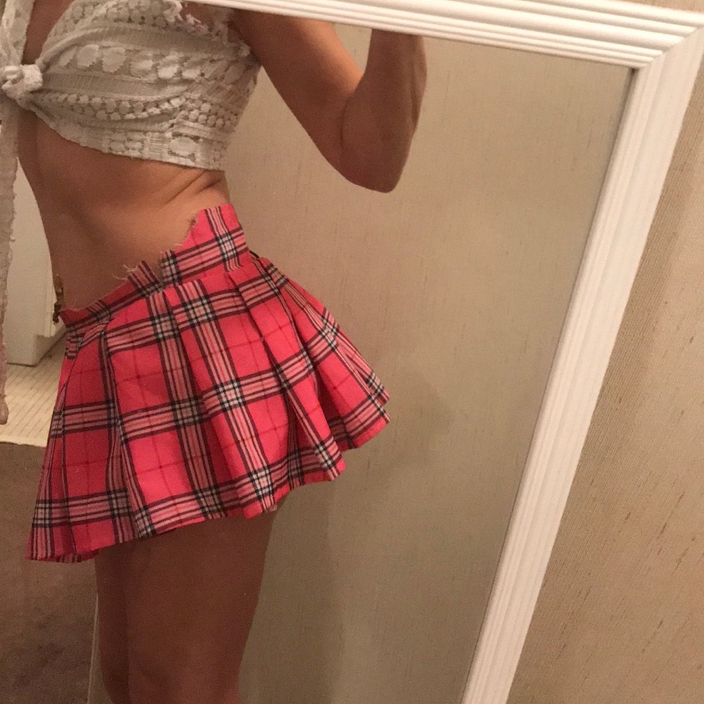 Sexy lingerie pink plaid schoolgirl! Hot!